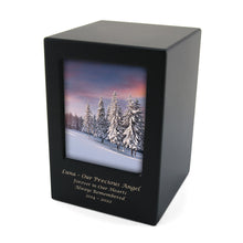 Black Photo Frame Extra Large Pet Cremation Urn - Personalized