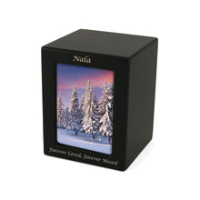 Black Photo Frame Large Pet Cremation Urn - Personalized