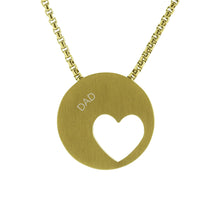 Bronze Off-Centered Heart Pendant Cremation Jewelry - Personalized