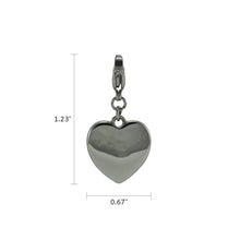 Stainless Steel Heart Cremation Charm - Dimensions