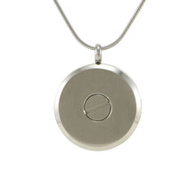 Stainless Steel Pewter Hinged Cremation Pendant with Hearts - Back