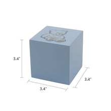 Teddy Bear Design Glossy Baby Small Cremation Urn - Dimensions