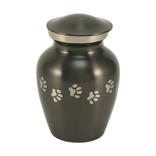 Classic Slate Paw Print Band Pet Small Cremation Urn