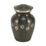 Classic Slate Paw Print Band Pet Small Cremation Urn