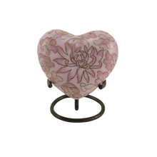 Etienne Rose Cloisonné Heart Keepsake - Full view 