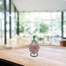 Etienne Rose Cloisonné Heart Keepsake - Living room display