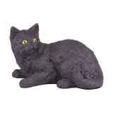 Black Coat Shorthair Cat Figurine Pet Urn