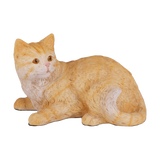 Cream & Light Orange Coat Shorthair Cat Figurine Pet Urn