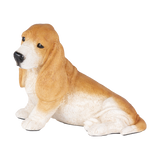 Tan & White Basset Hound Figurine Extra Large Pet Urn