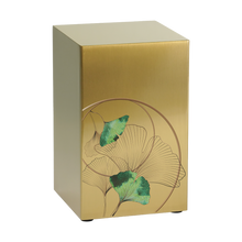 Ginkgo Leaf Bronze Companion Urn - Left Side