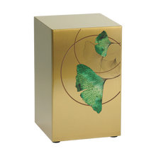 Ginkgo Leaf Bronze Companion Urn - Right Side