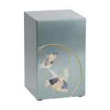 Ginkgo Leaf Pewter Companion Urn - Left Side