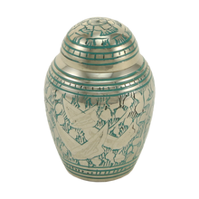 Nickel Brass Keepsake Pet Urn with Going Home Engraved Birds
