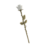 White Rose with Bronze Stem Keepsake Urn
