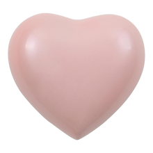 Pearl Pink Glossy Heart Small Cremation Urn