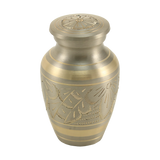 Classic Hand Engraved Ornate Pewter Keepsake Urn