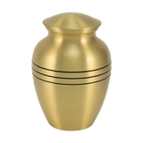 Classic Bronze Three Band Large Cremation Urn