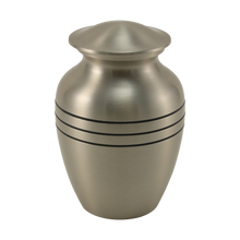 Classic Pewter Three Band Medium Cremation Urn