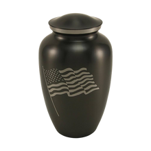 American Patriot Flag Slate Adult Cremation Urn