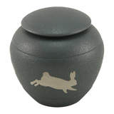 Textured Brown Rabbit Silhouette Medium Pet Cremation Urn