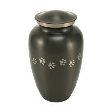 Classic Slate Paw Print Band Pet Extra Large Cremation Urn