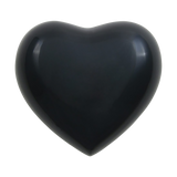 Navy Glossy Heart Small Pet Cremation Urn