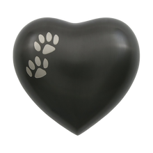Two Pewter Paw Slate Heart Small Pet Cremation Urn