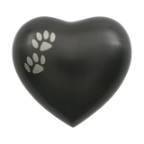 Two Pewter Paw Slate Heart Small Pet Cremation Urn
