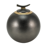 Slate Sphere Golden Accent Adult Cremation Urn