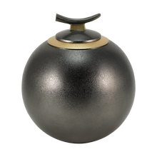 Slate Sphere Golden Accent Adult Cremation Urn