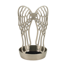 Angel Wings Textured Pewter Urn Base