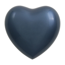 Moonlight Blue Brass Heart Keepsake with Glossy Finish