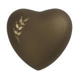 Aero Wheat Heart Keepsake Urn