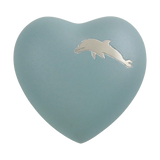 Aero Dolphin Heart Keepsake Urn