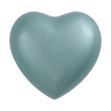 Teal Brass Heart Keepsake Urn