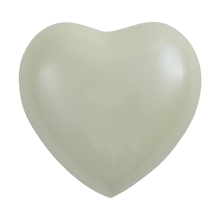 Pearl White Brass Heart Keepsake Urn
