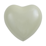 Pearl White Brass Heart Keepsake Urn