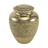 Brass Mother of Pearl Extra Large Cremation Urn