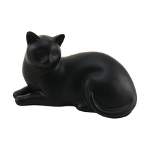 Black Slumber Cat Medium Pet Cremation Urn