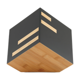 Geometric Bamboo Matte Black Adult Cremation Urn