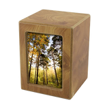 Natural Finish Photo Frame Medium Pet Cremation Urn