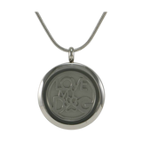 Stainless Steel Pewter Love My Dog Cremation Pendant